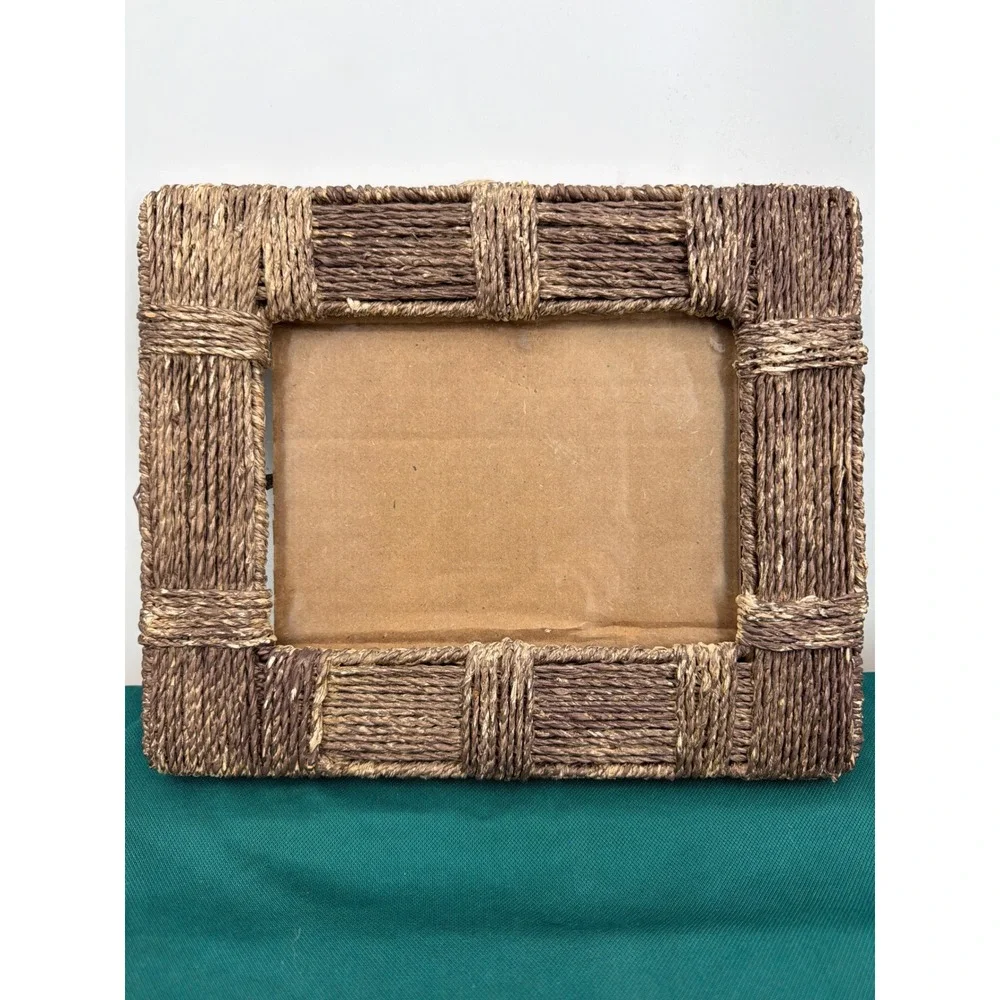 Woven Seagrass Picture Frame Coastal Boho Home Decor 5x7